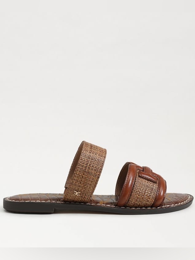 Sam Edelman Gabi Slide Sandal In Rick Cognac Weave | Slightly Used